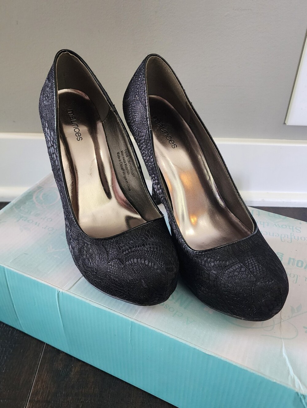 Maurices Hadley Lace Pump Heels in Black